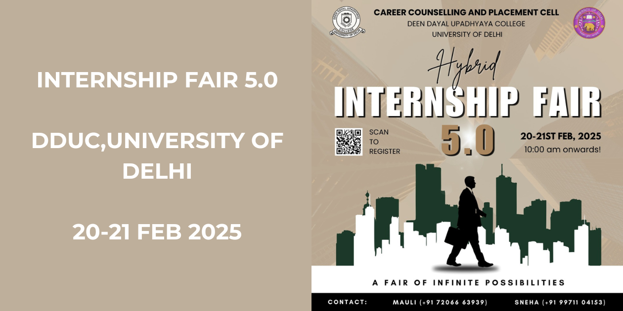 The Internship Fair 5.0 | DDUC, New Delhi | Feb 20-21