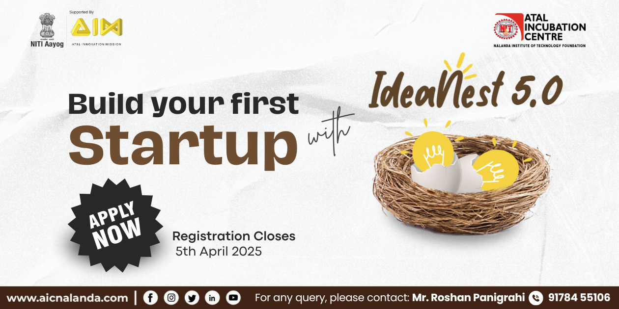 IdeaNest 5.0 Pre-Incubation Program | Online | April 5