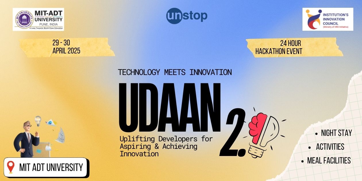 UDAAN 2.0 (Uplifting Developers for Aspiring & Achieving inNovation Hackathon) | Pune | April 29-30