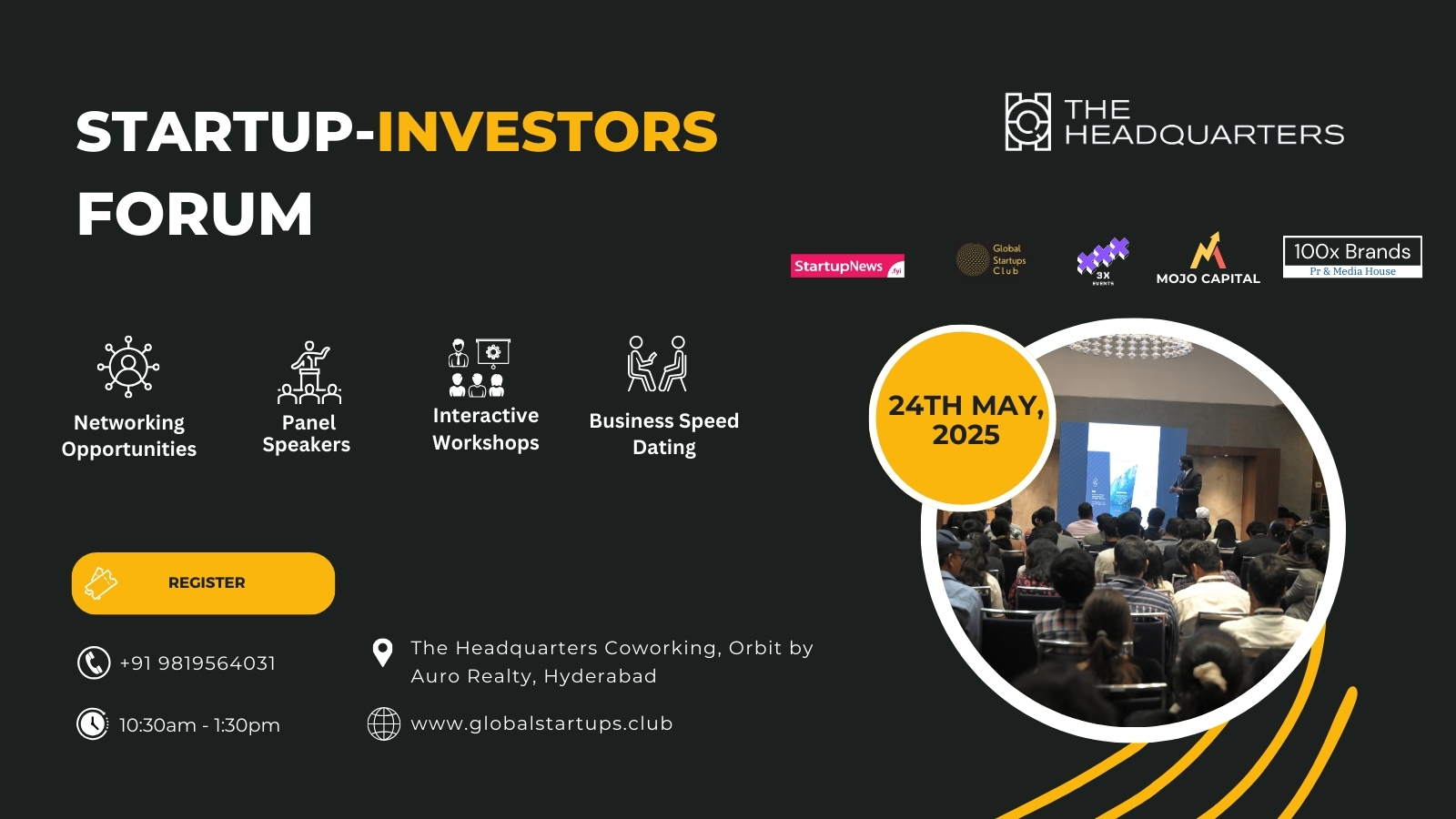 Startup-Investor Forum | Hyderabad | May 24