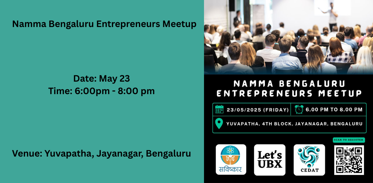 Namma Bengaluru Entrepreneurs Meetup | Bengaluru | May 23