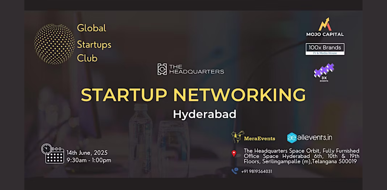 GLOBAL STARTUPS CLUB l STARTUP NETWORKING | Hyderabad | June 14