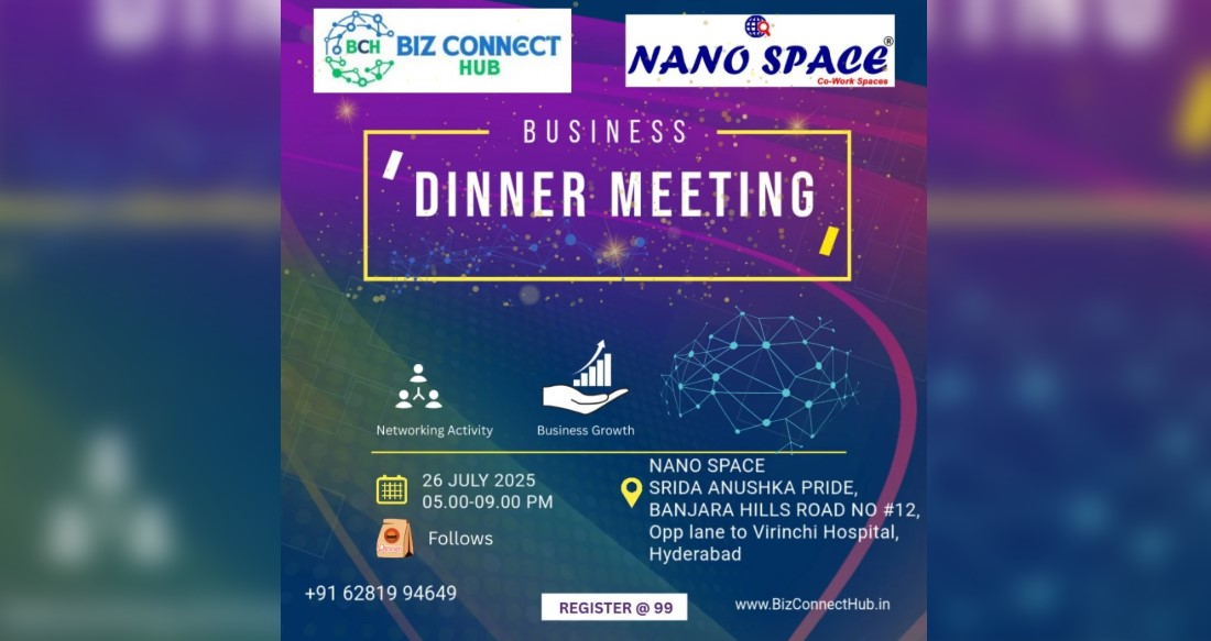 Business Dinner Meet Up | Hyderabad | 26 July