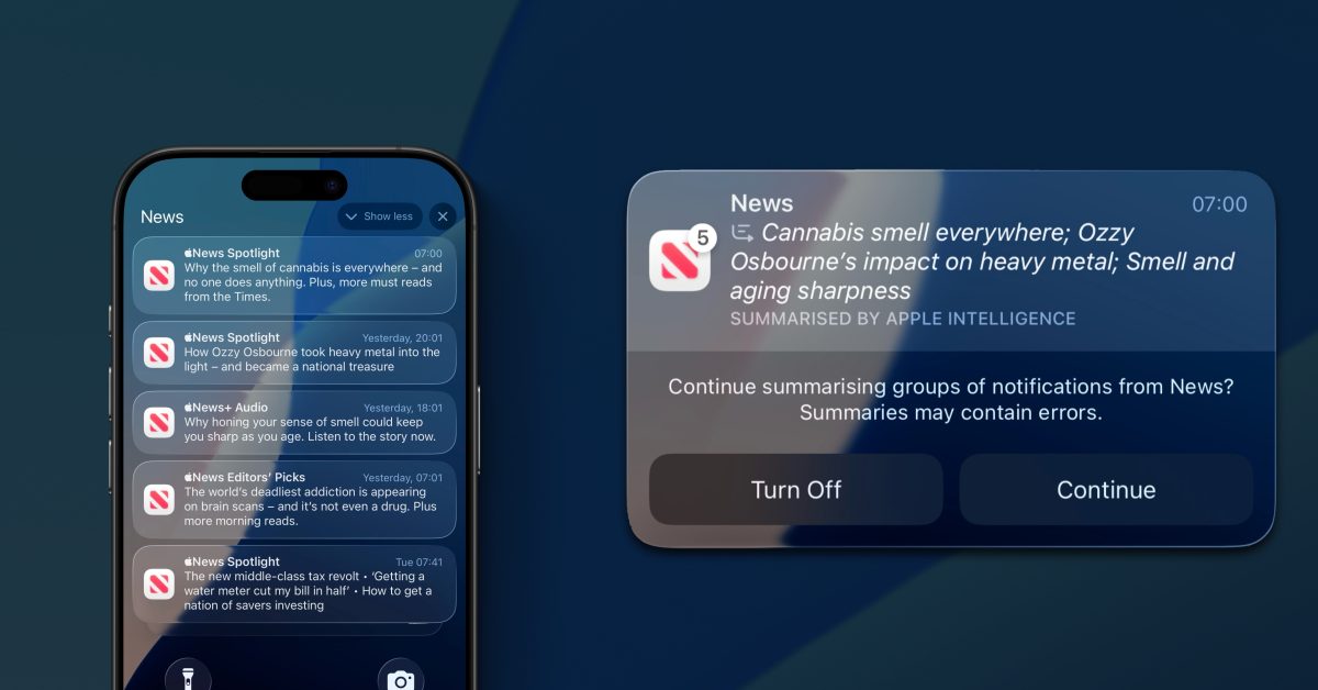 Here’s what Apple Intelligence summarized news notifications look like on iOS 26