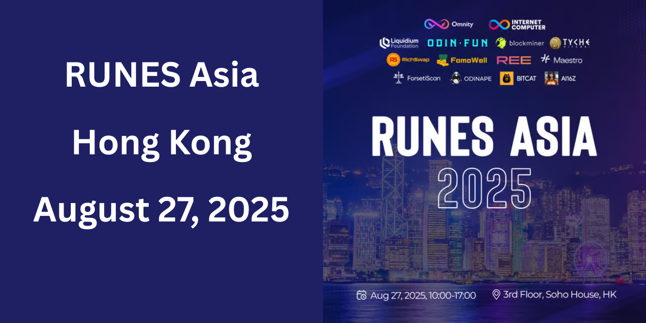 Runes Asia 2025 | HongKong | 27 August