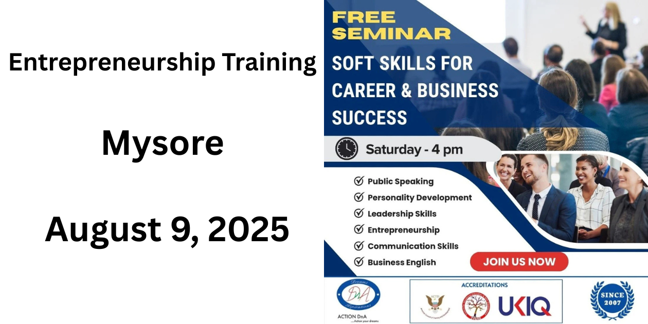 Entrepreneurship Training | Mysore | 9 August