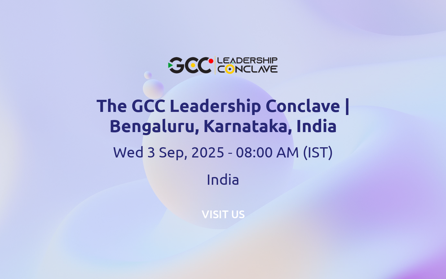 The GCC Leadership Conclave | Bengaluru | 3 September