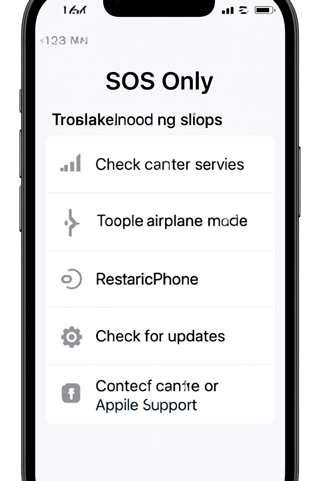 sos only on iphone how to fix