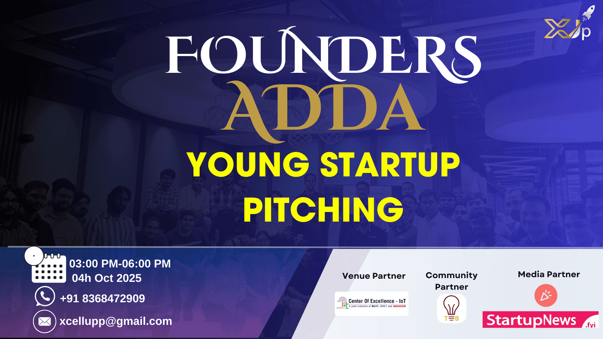 Founders Adda Pitching Day – Fueling Innovation & Growth | Gurugram | 4 October