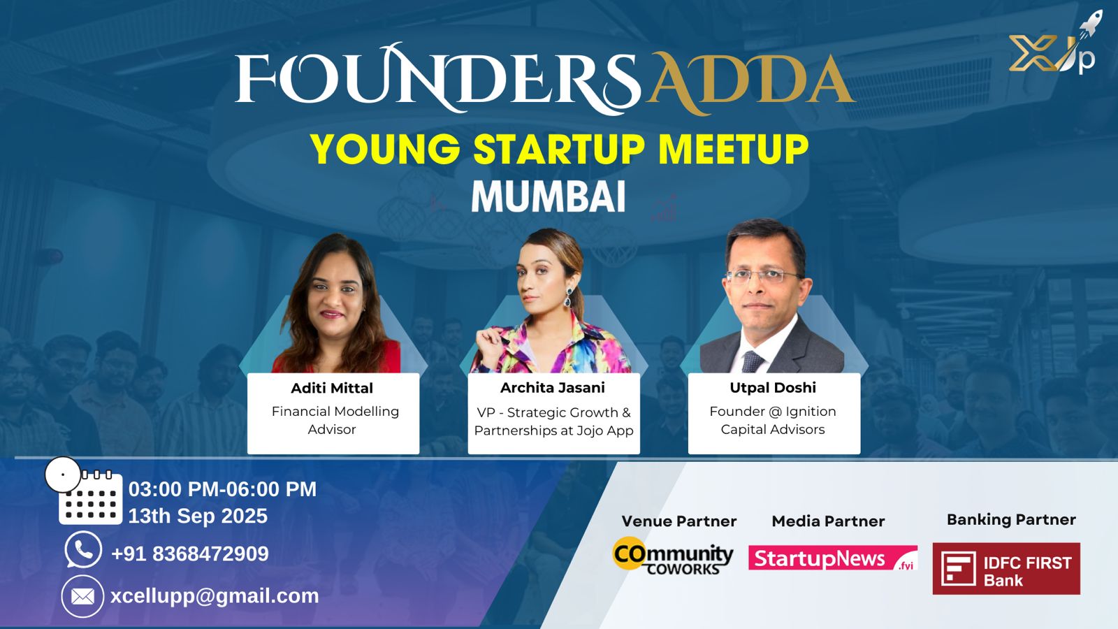 Founders Adda Young Startup meetup | Mumbai | 13 September