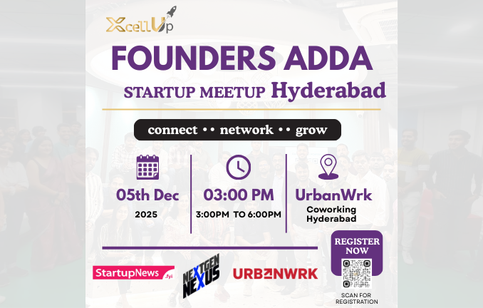 Founders Adda Startup Meetup | Hyderabad | 5 December