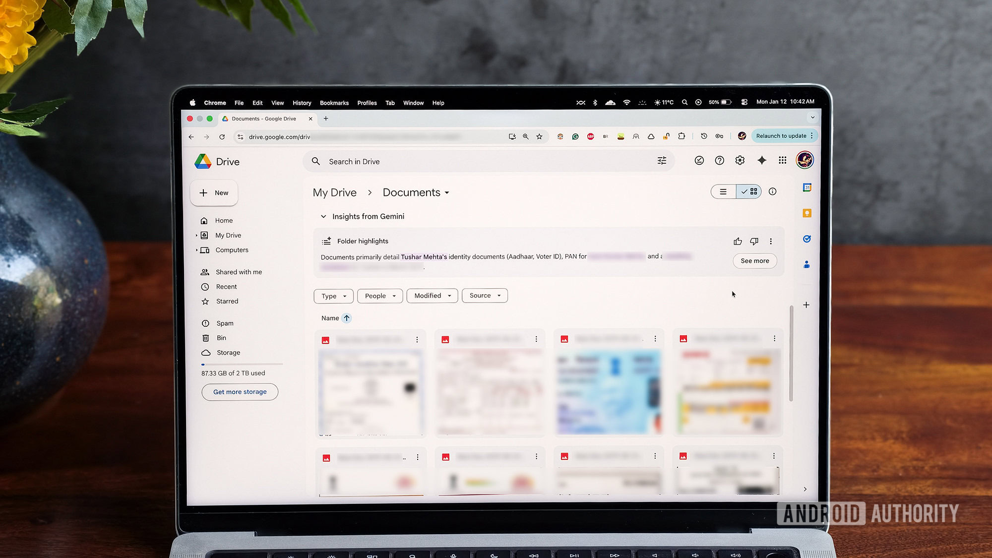 Google Drive folder summary