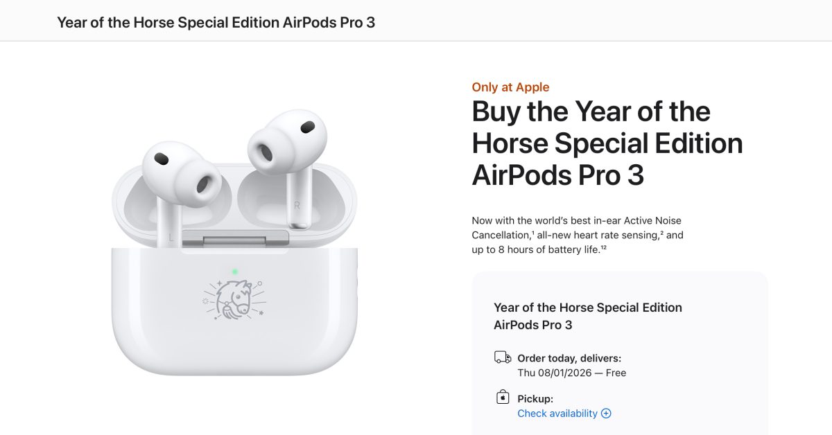 Apple selling limited-edition ‘Year of the Horse’ AirPods Pro 3