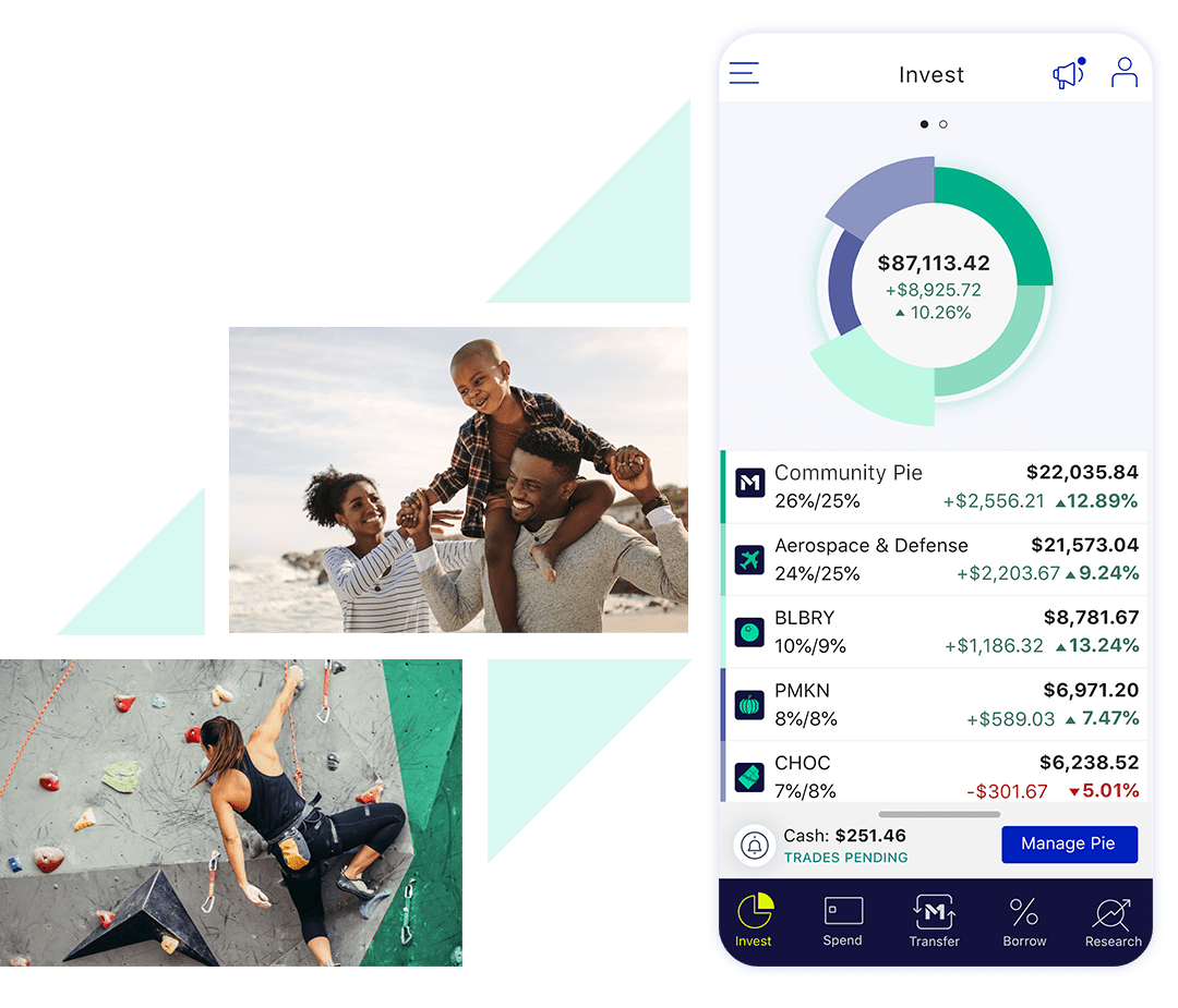 Image of M1 Invest dashboard
