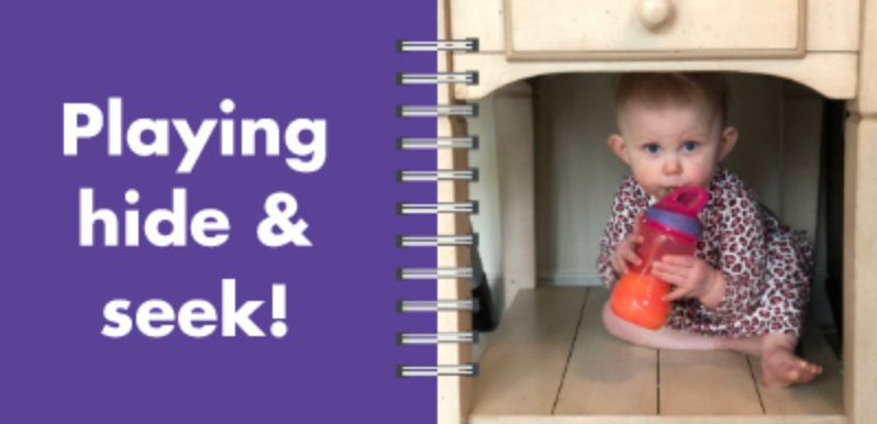 Board Book Page 5: Playing hide & seek