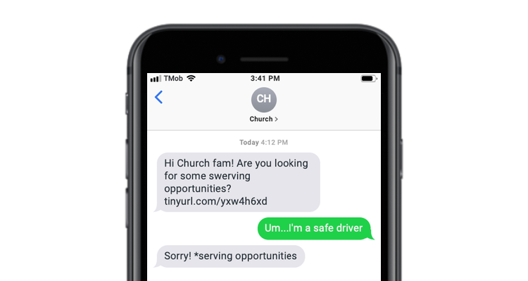 Church Texting Checklist Spell Check