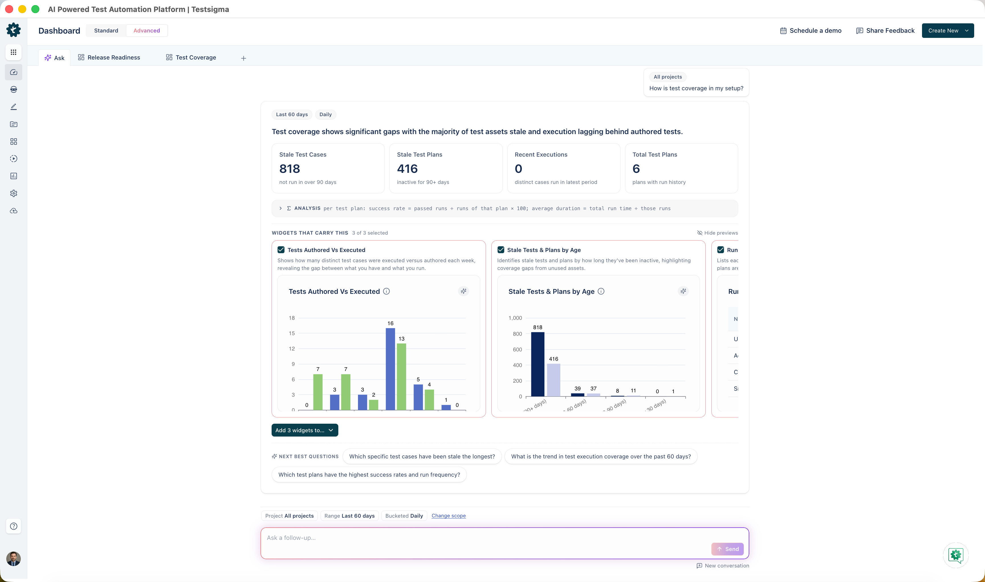 Ask Answer in Dashboard