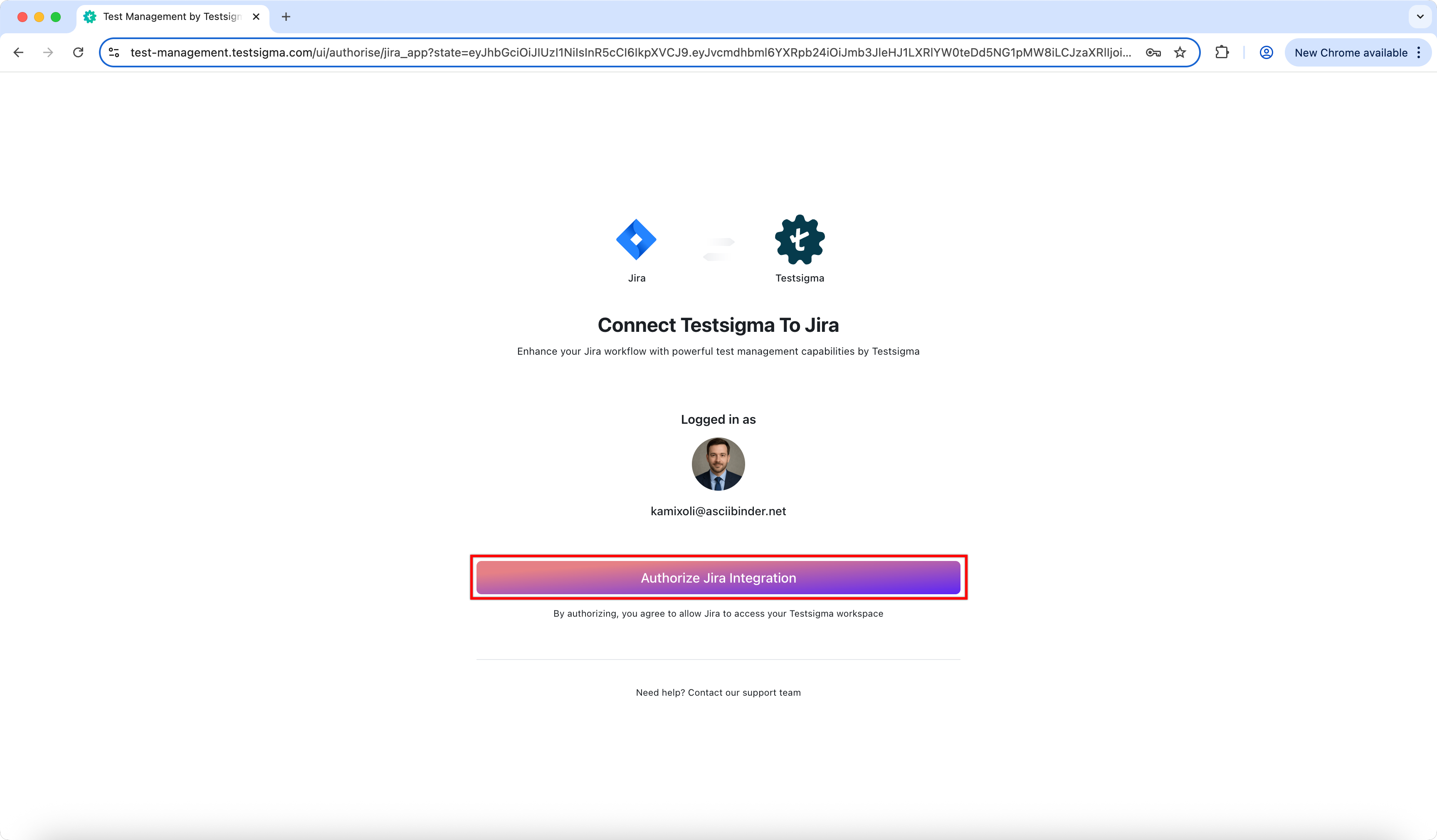 Authorize Jira Integration