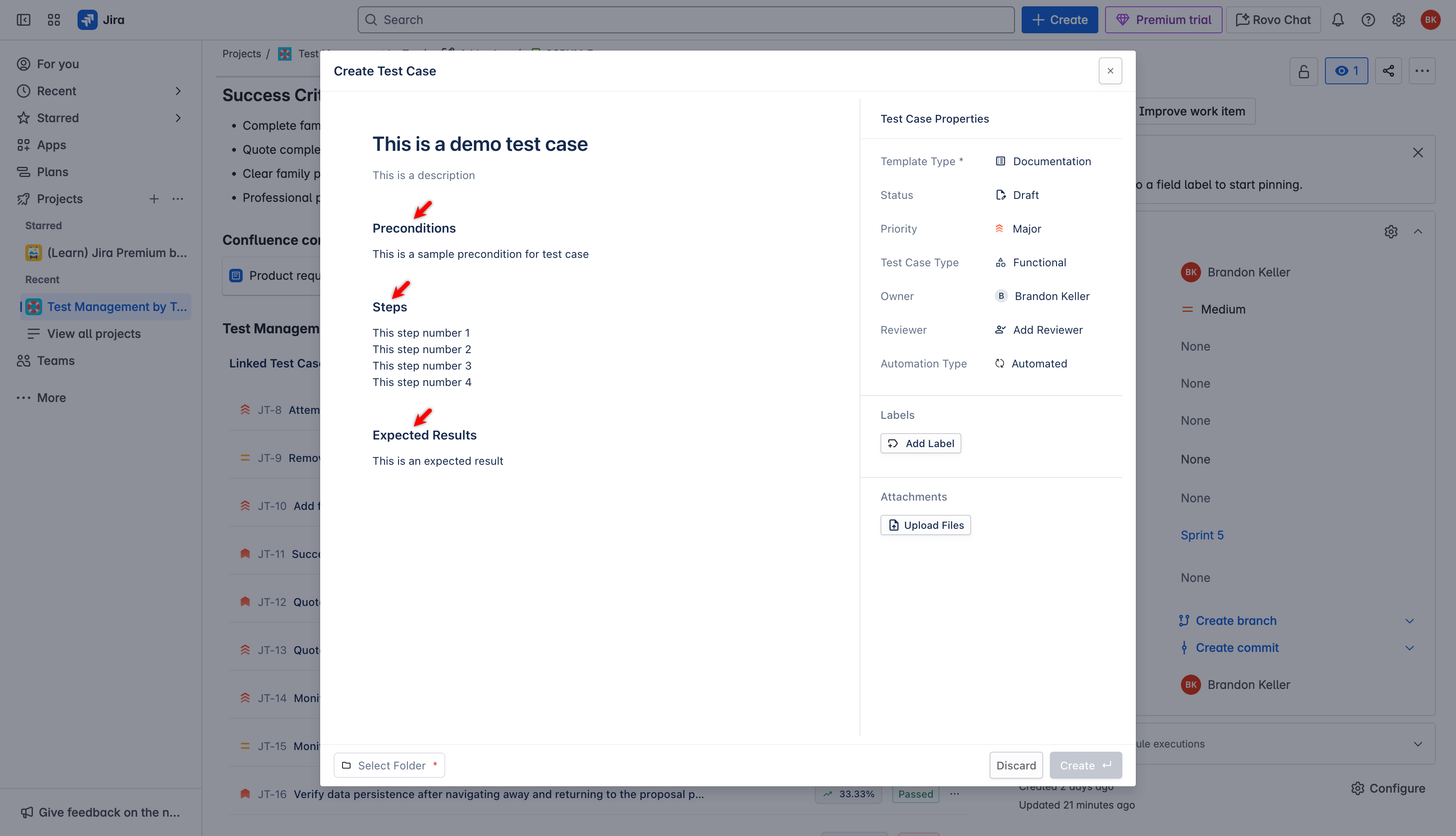 Steps & Preconditions