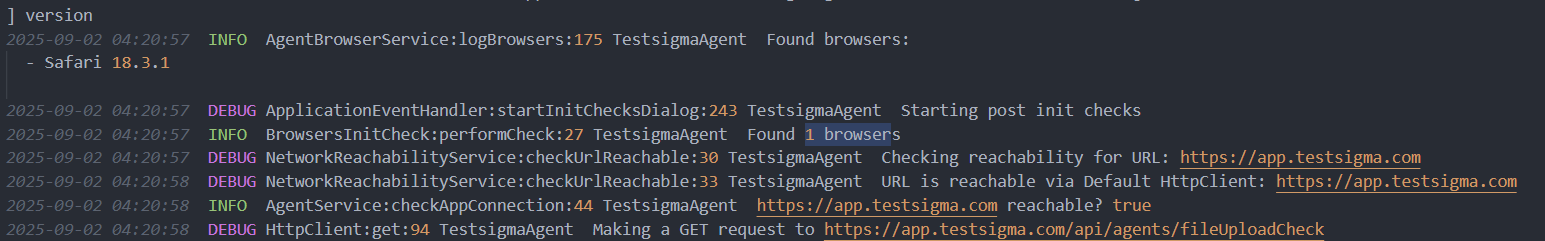 Testsigma Agent Issue
