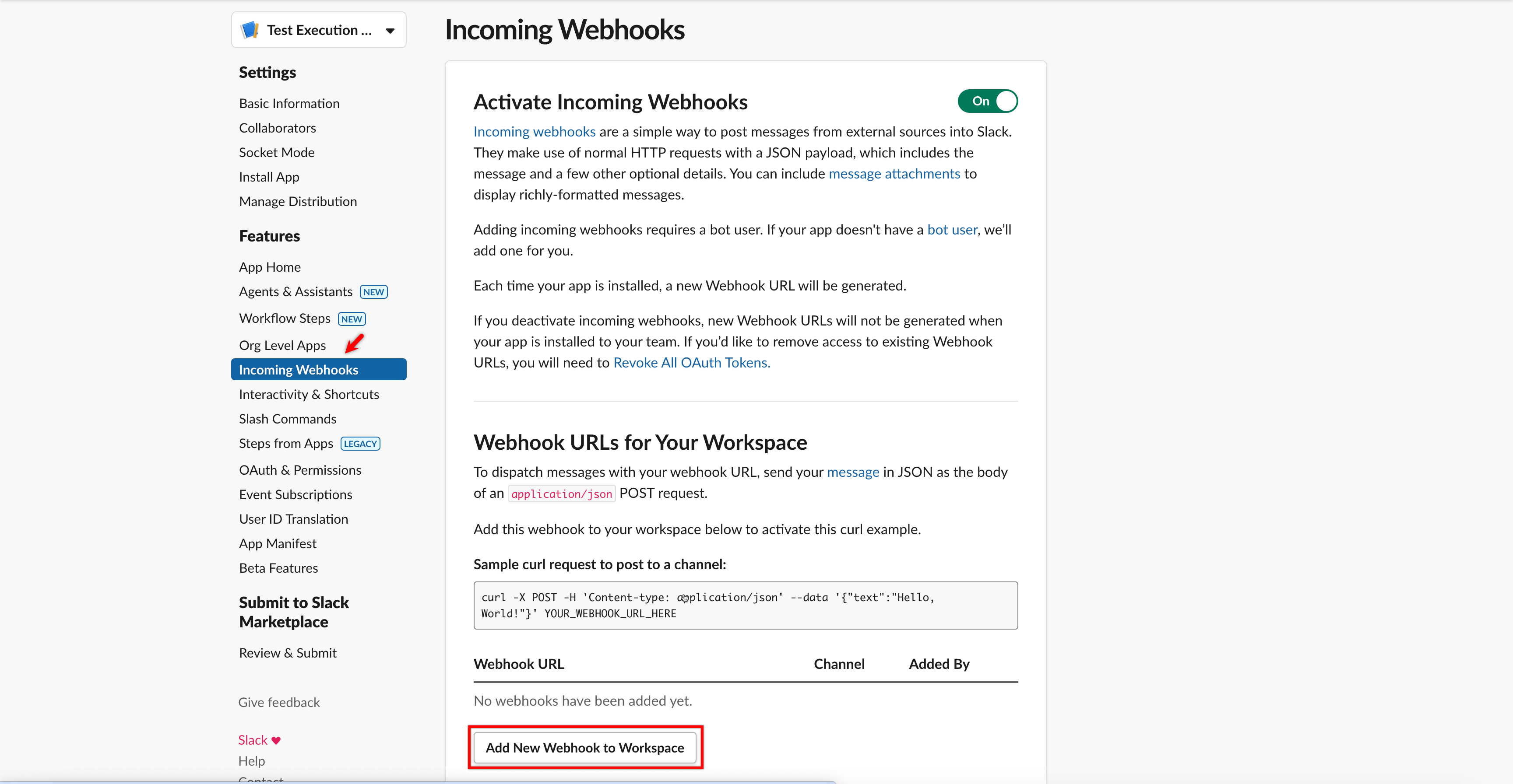 New Webhook