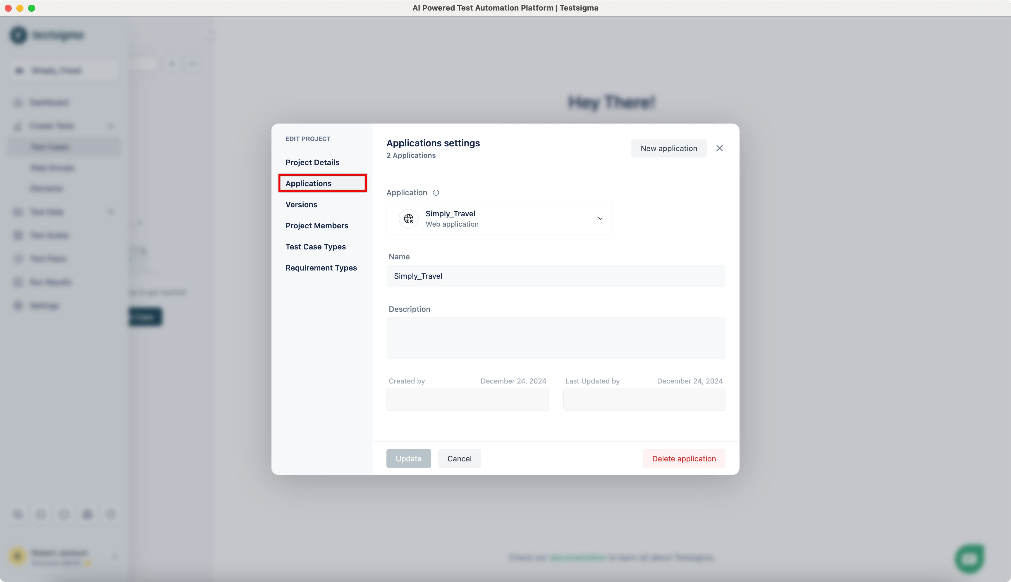 Add an application 1