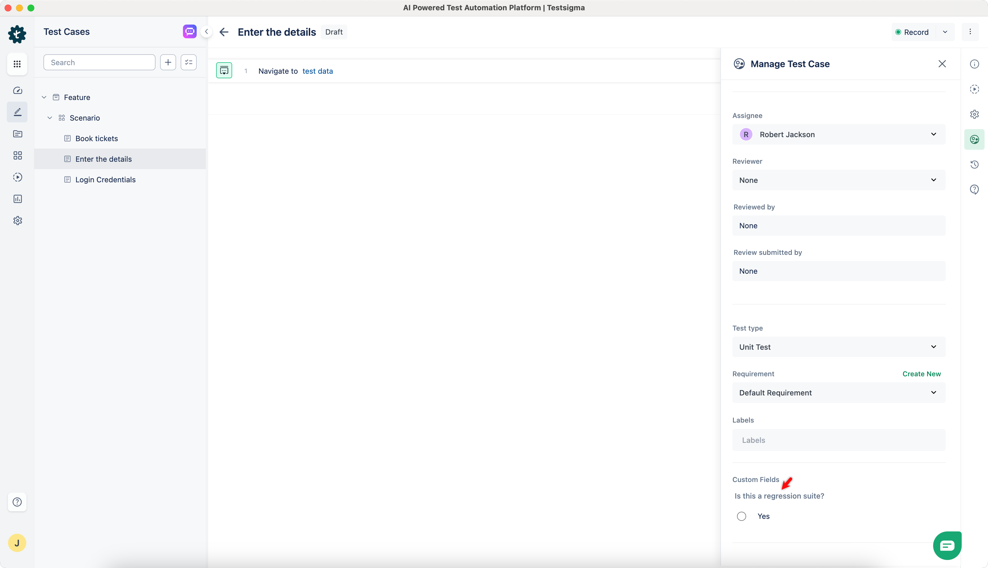 Add custom field to test case 4