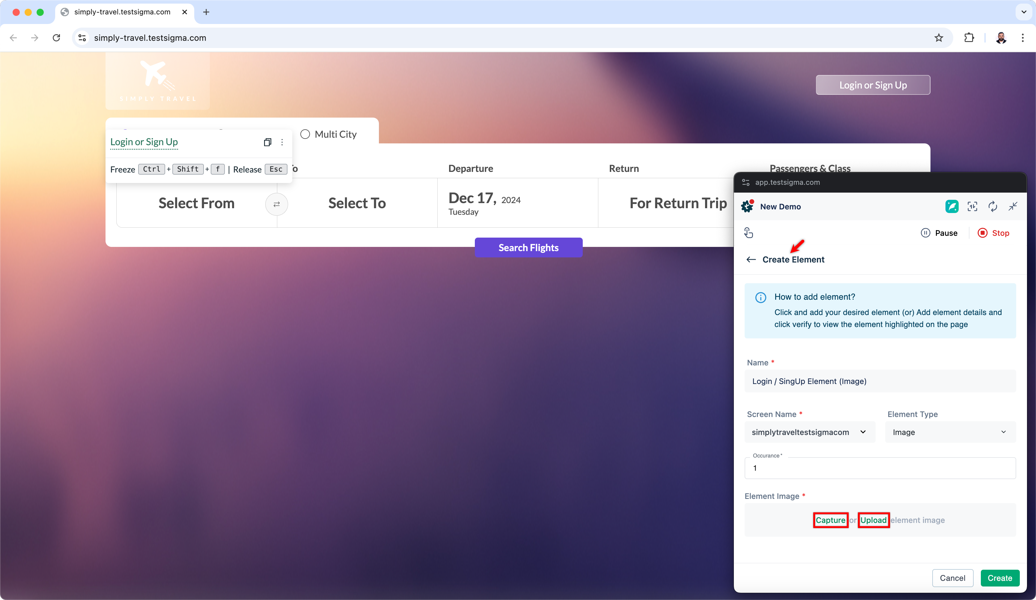 Create Element Overlay