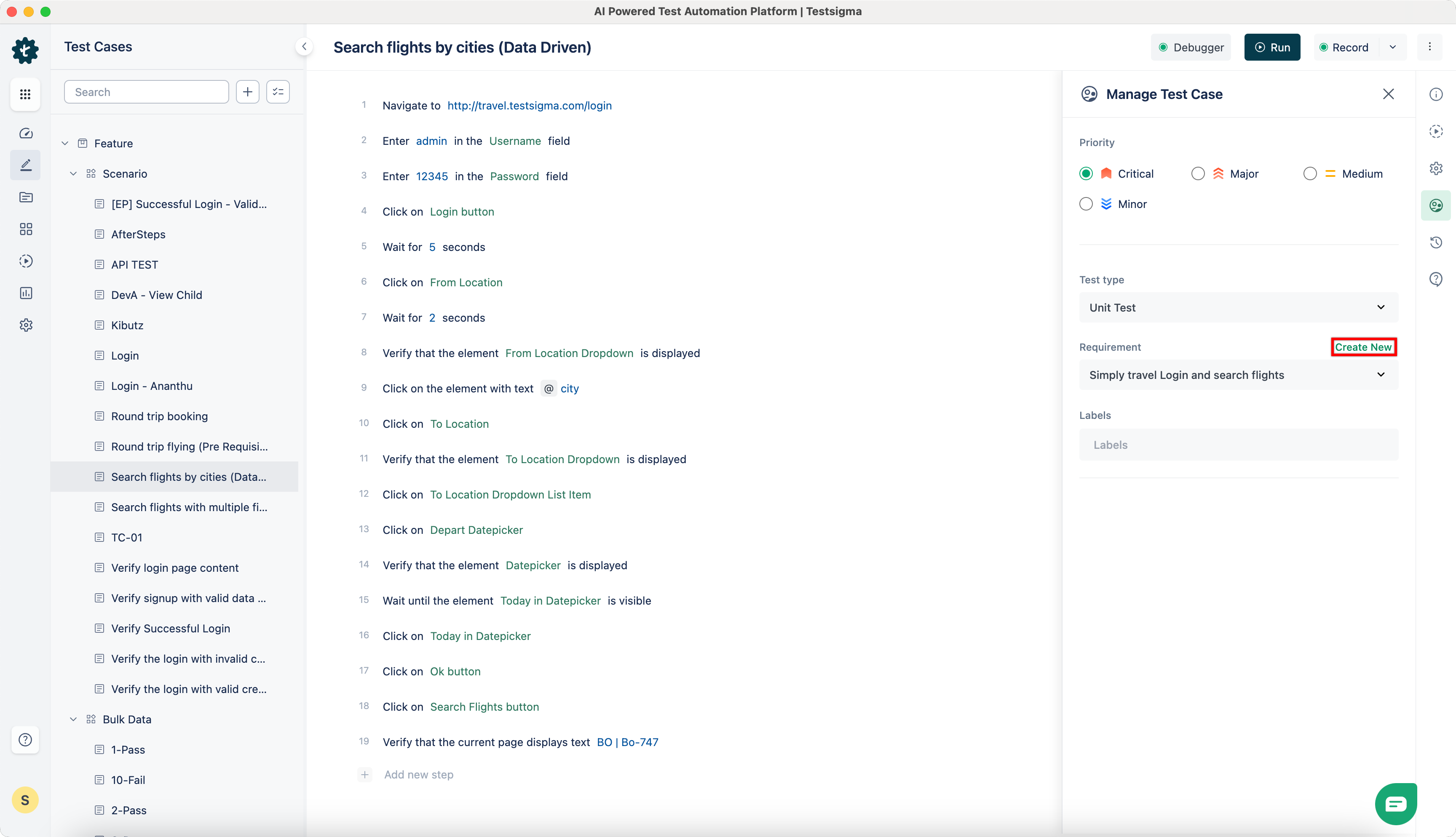 Create a requirement 4