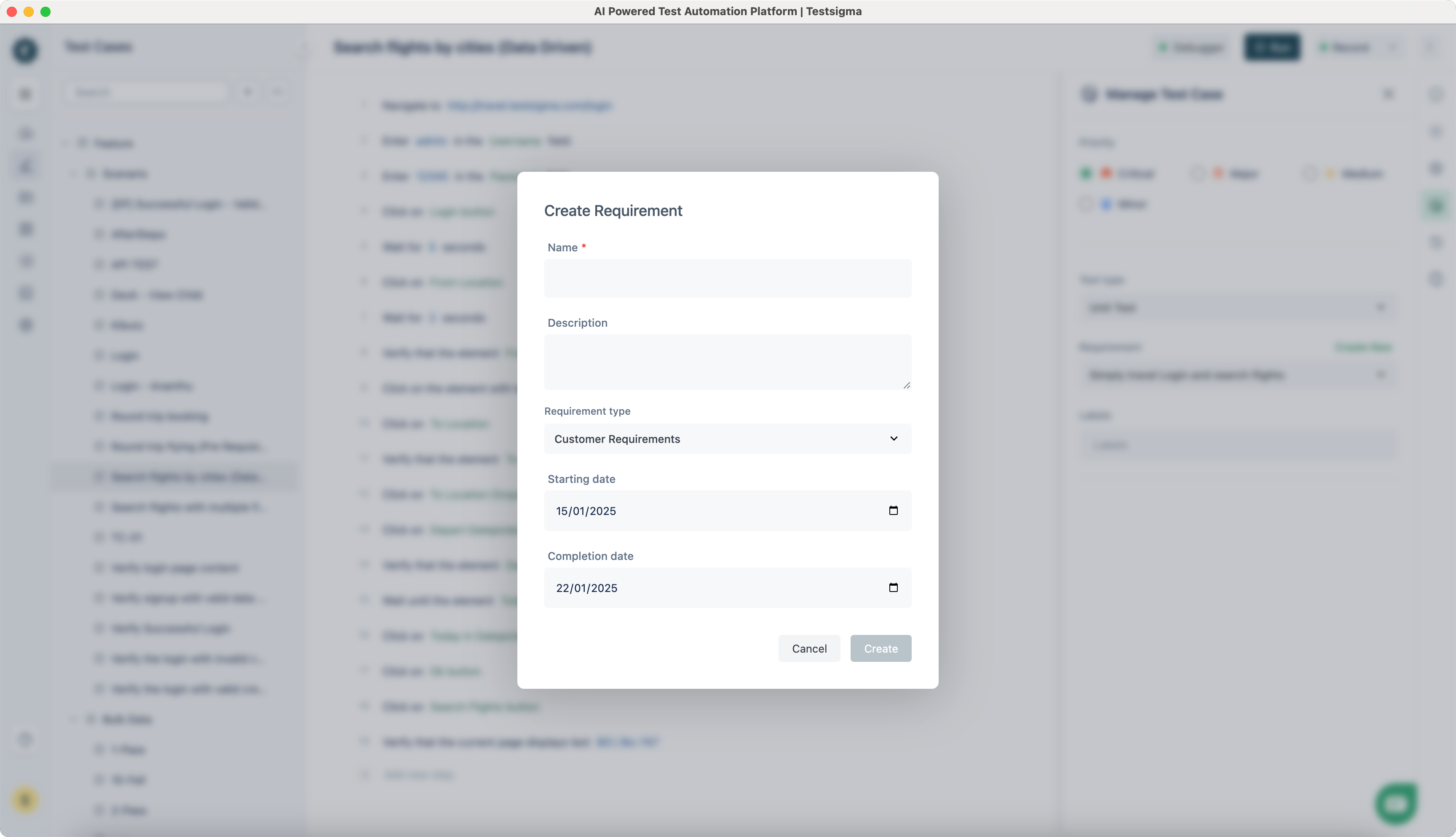 Create a requriement 5