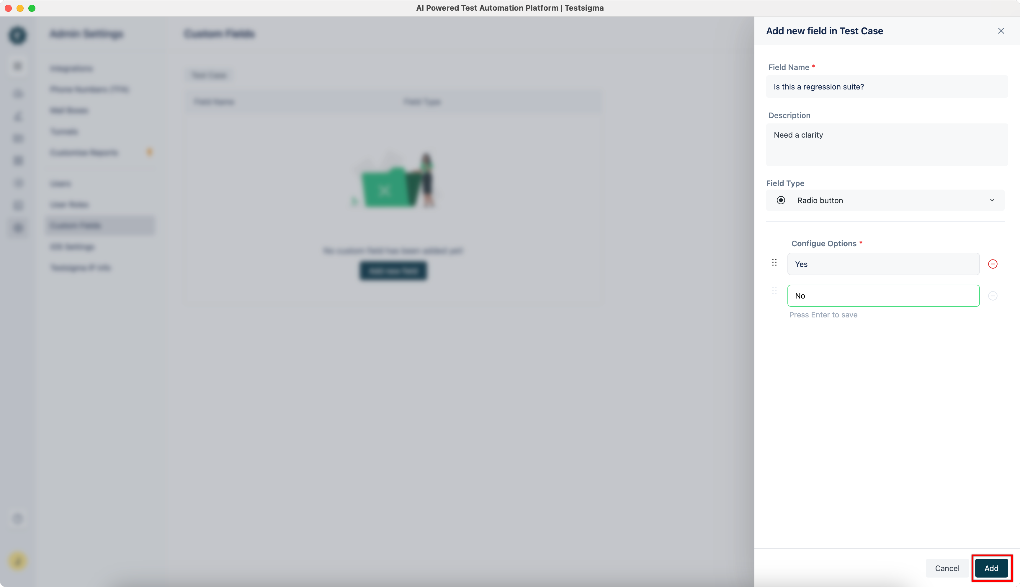 Create custom fields 7
