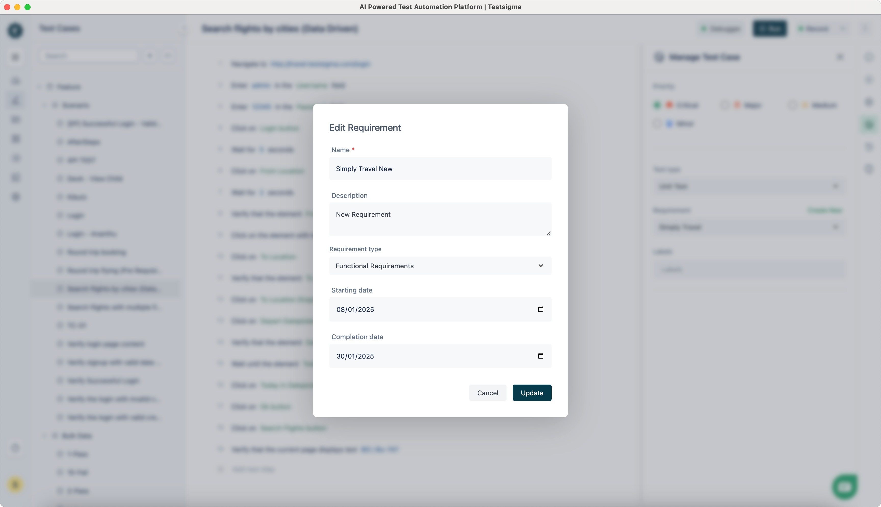 Edit a requirement 2