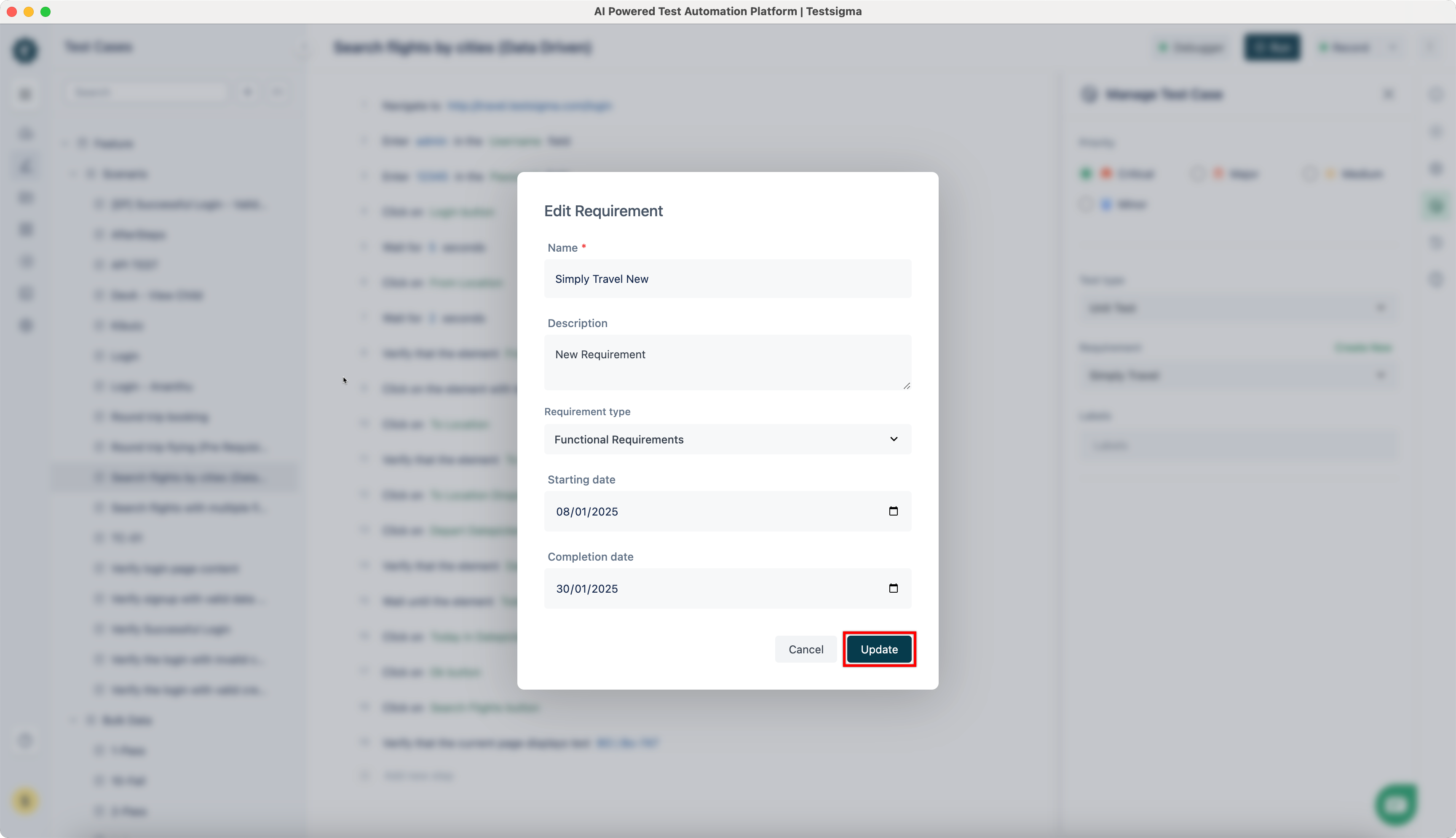 Edit a requriement 3