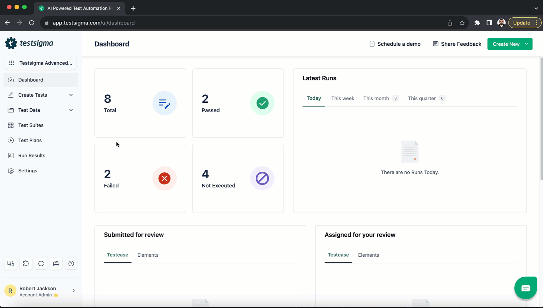 Record Test Steps for WebApps