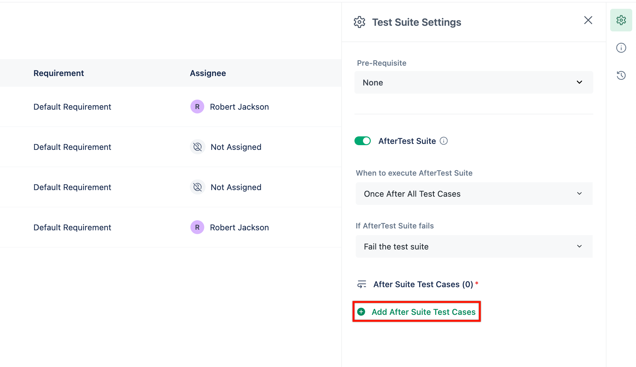 Test Cases for ATS