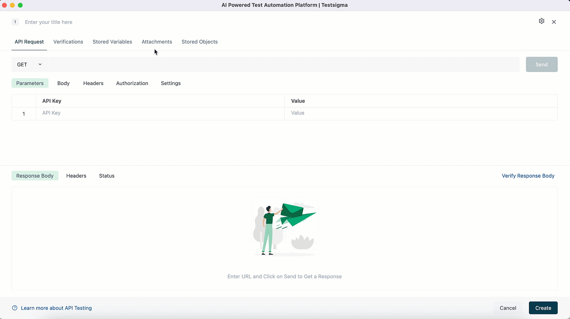 Configure Rest API test step