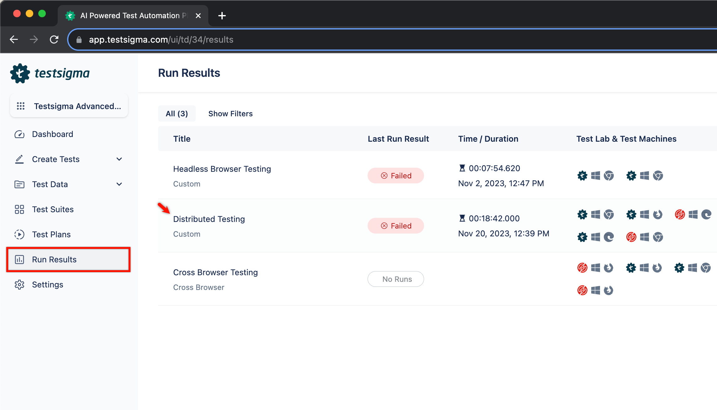 Test Plan Result