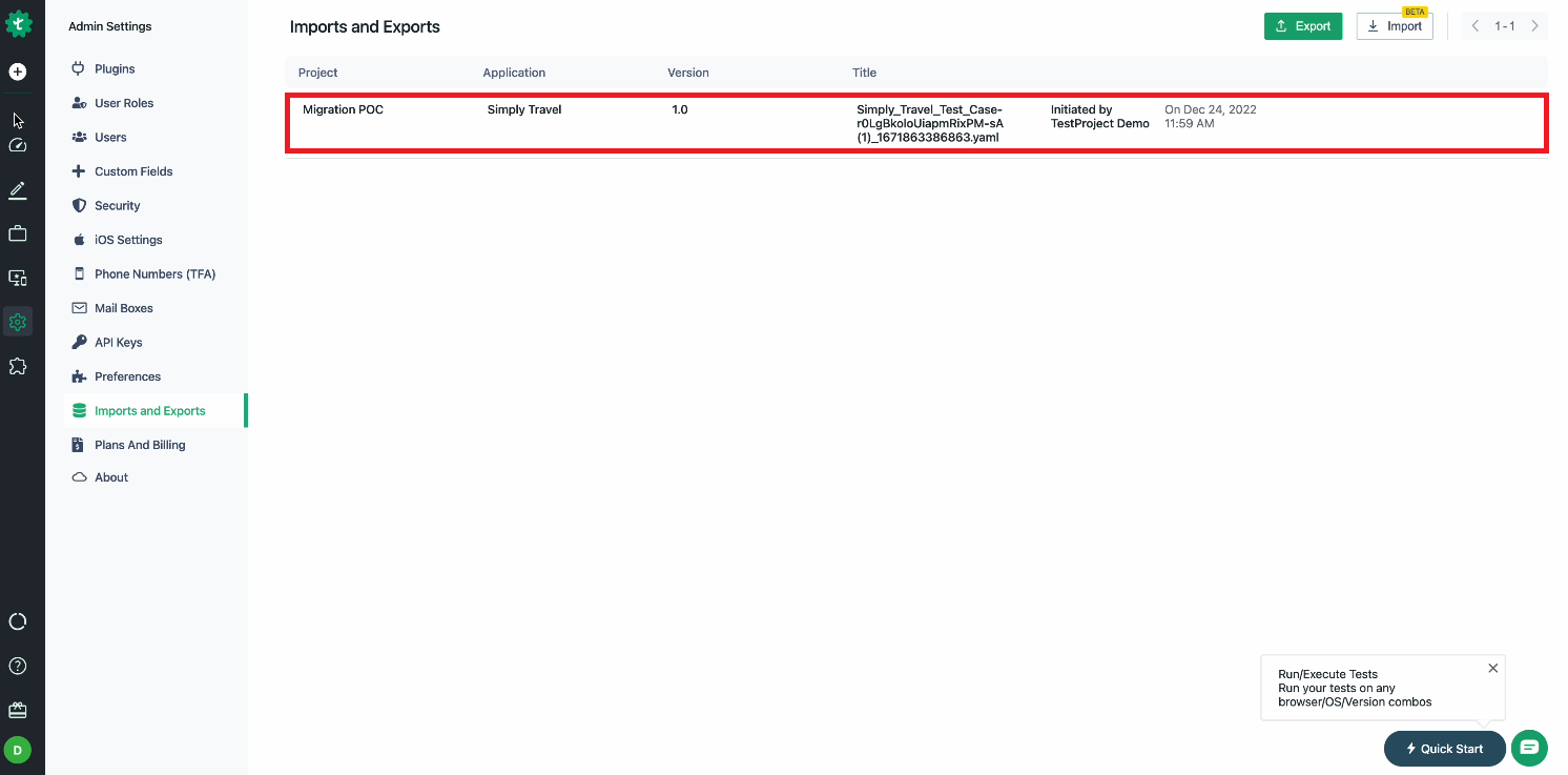 File in Imports and Exports