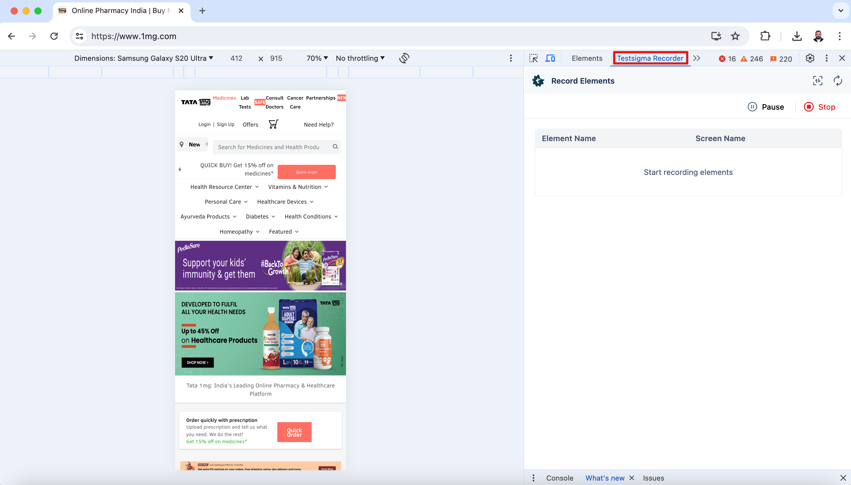 Recorder on Dev Tools