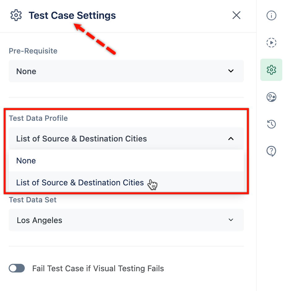 Test Case Settings