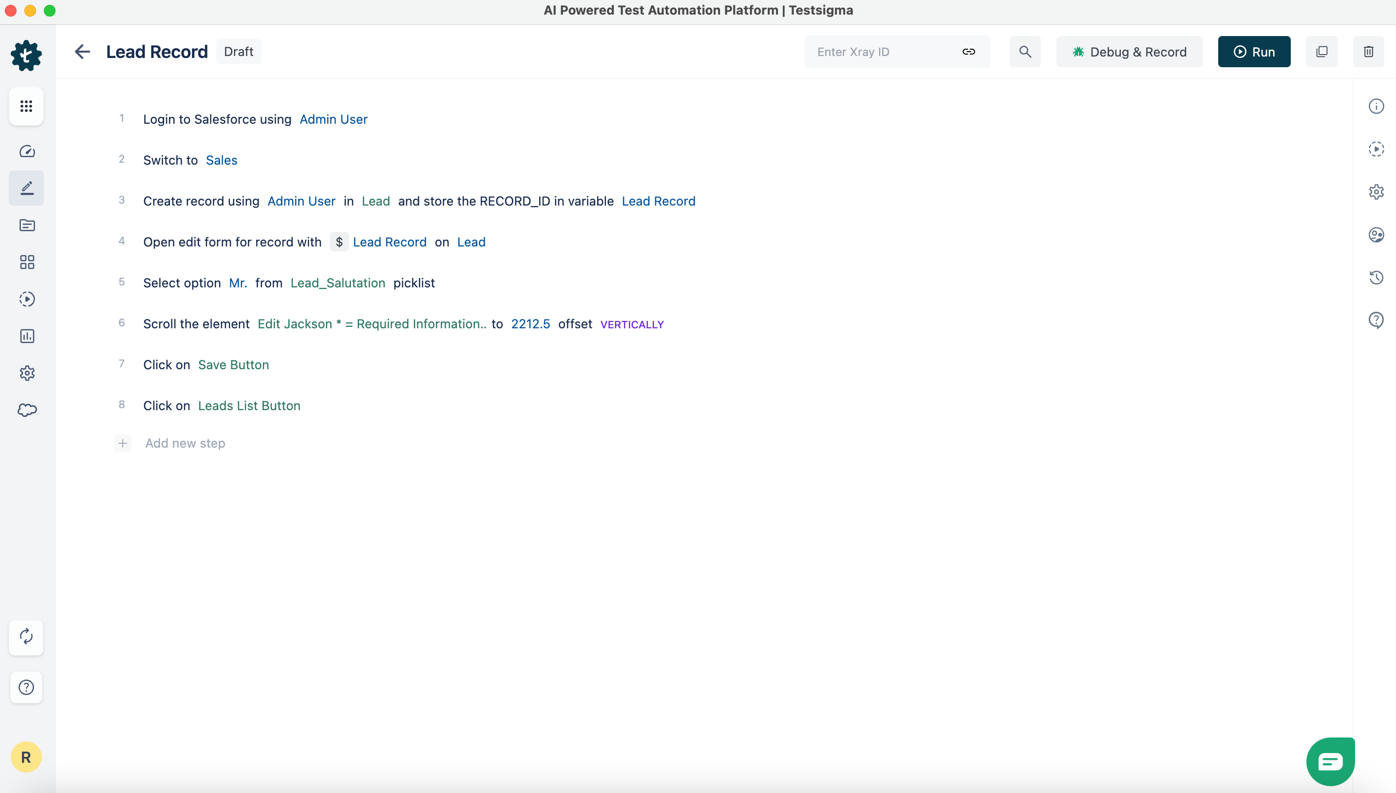Test Case Details