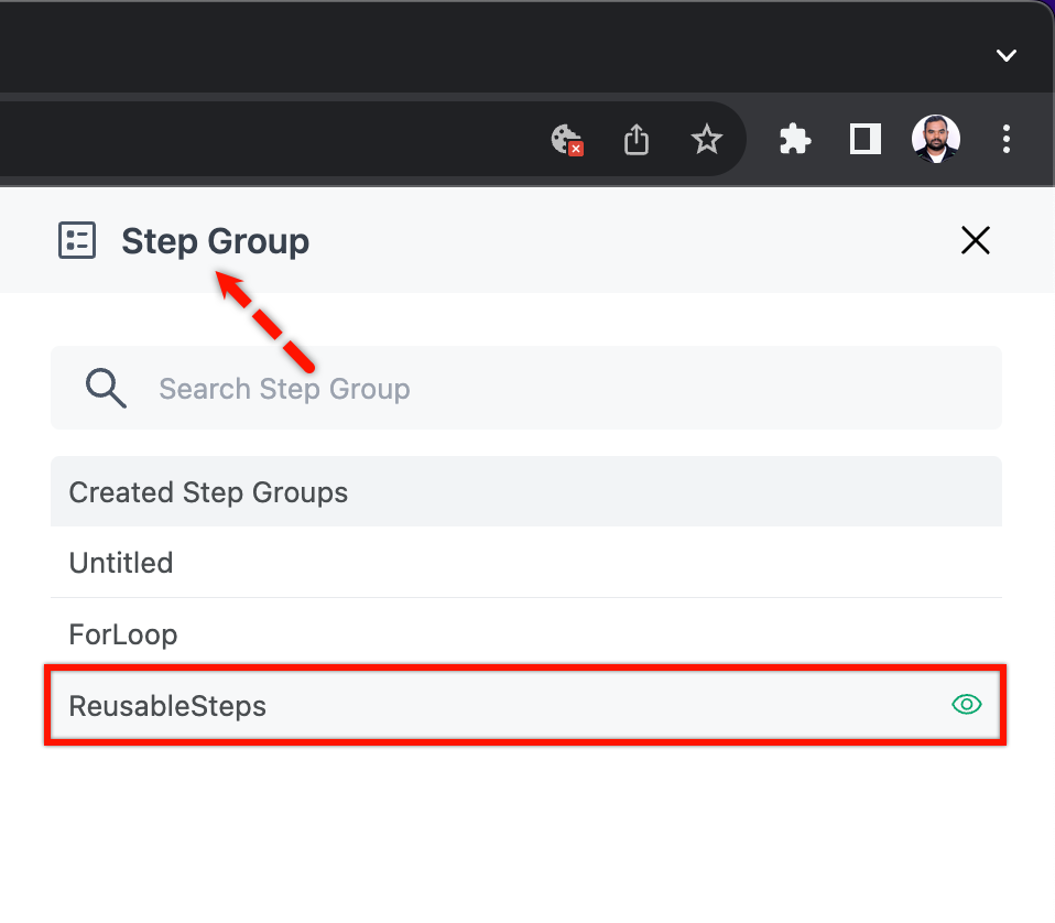 Step Group Overlay