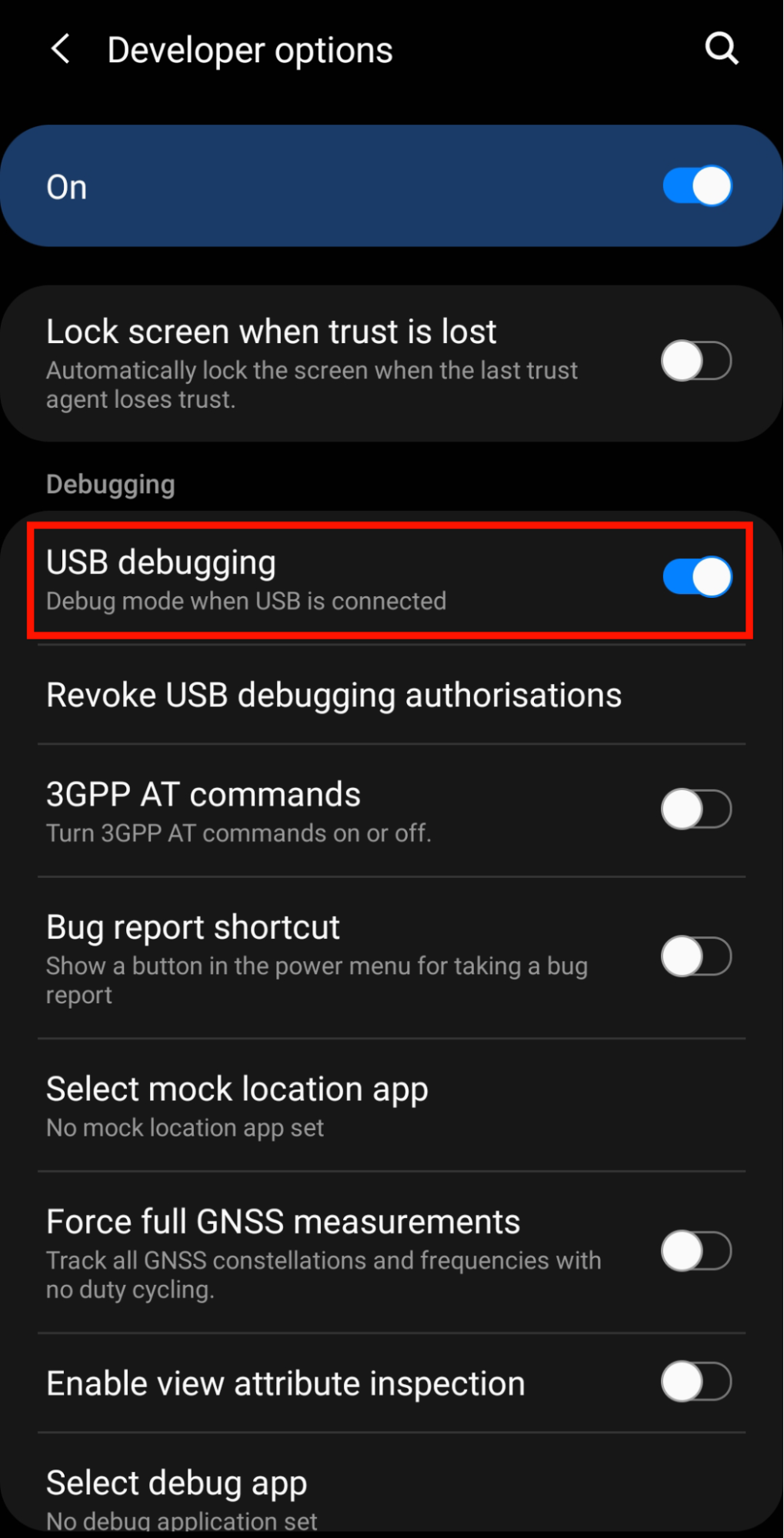 USB Debugging