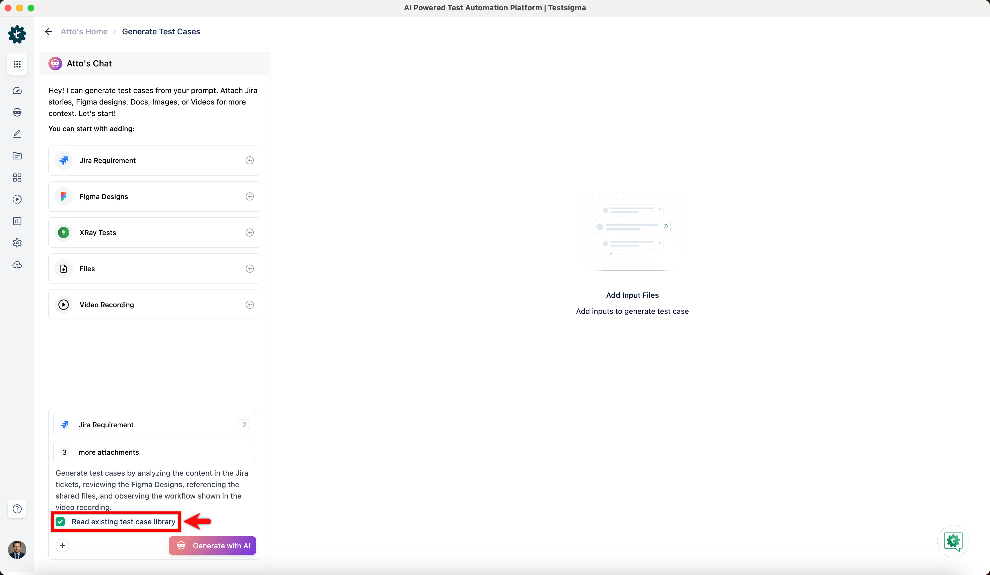 Read Existing Test Case Library
