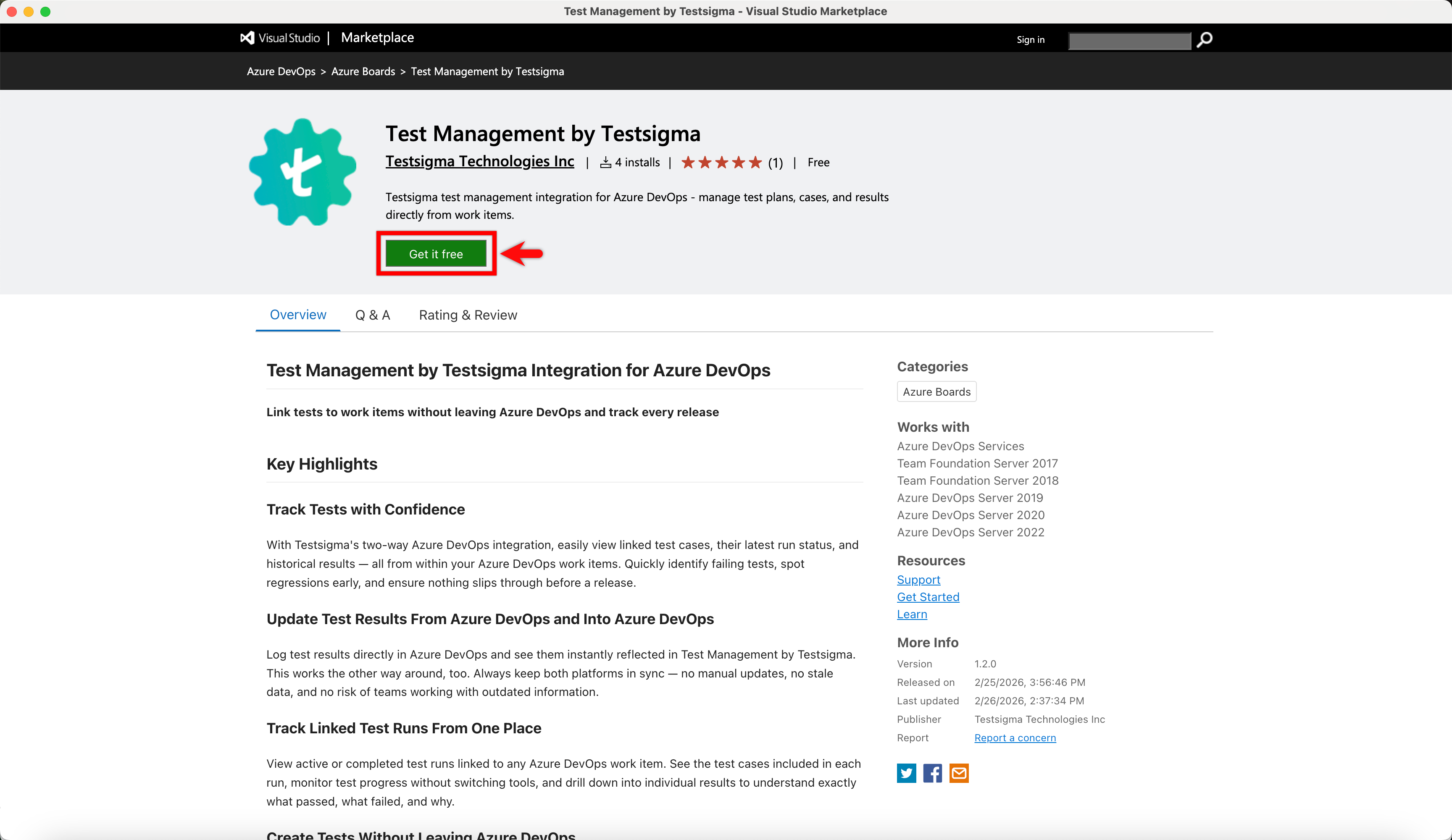 Install TMS by Testsigma