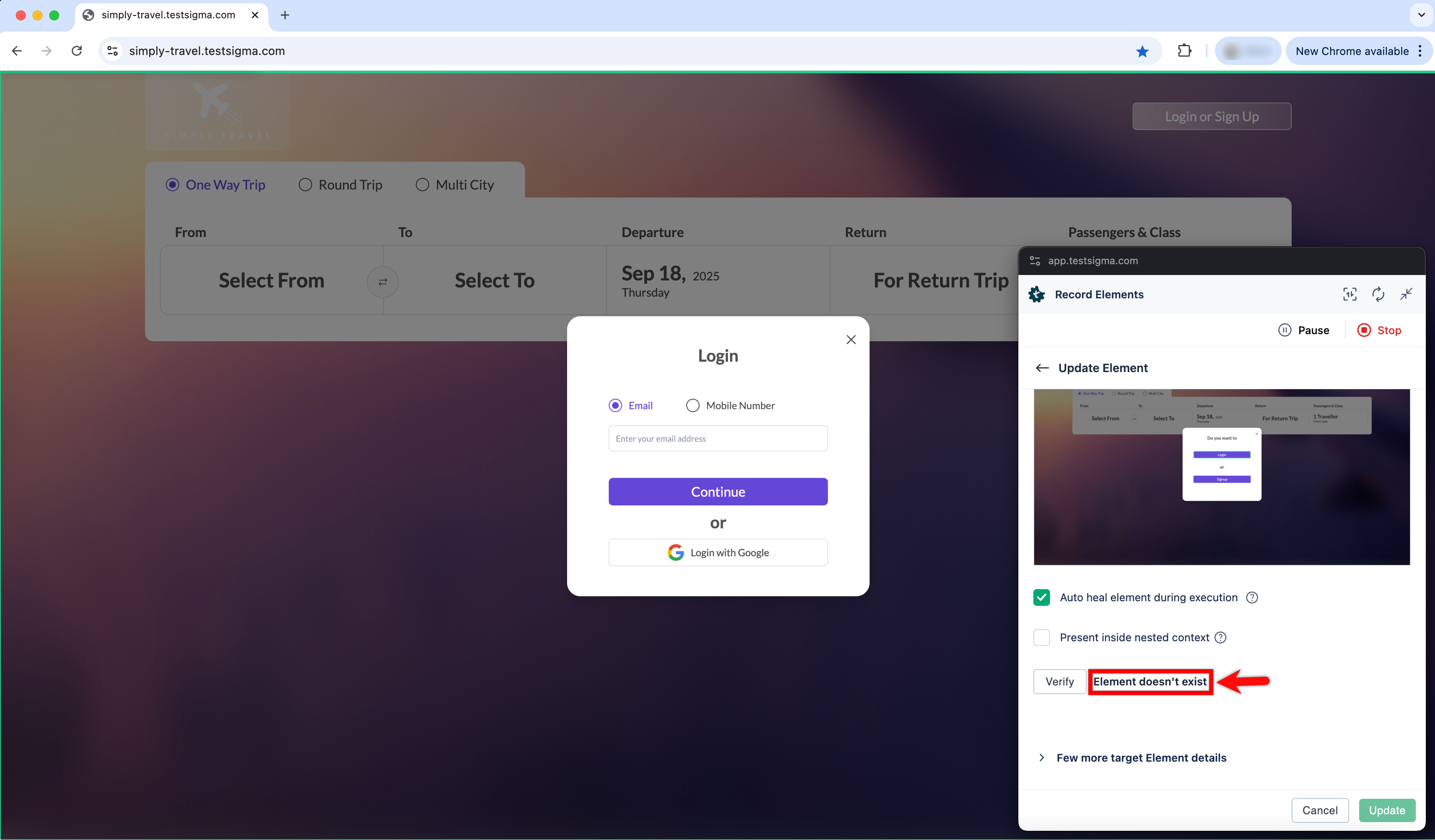 Element doesn't exist