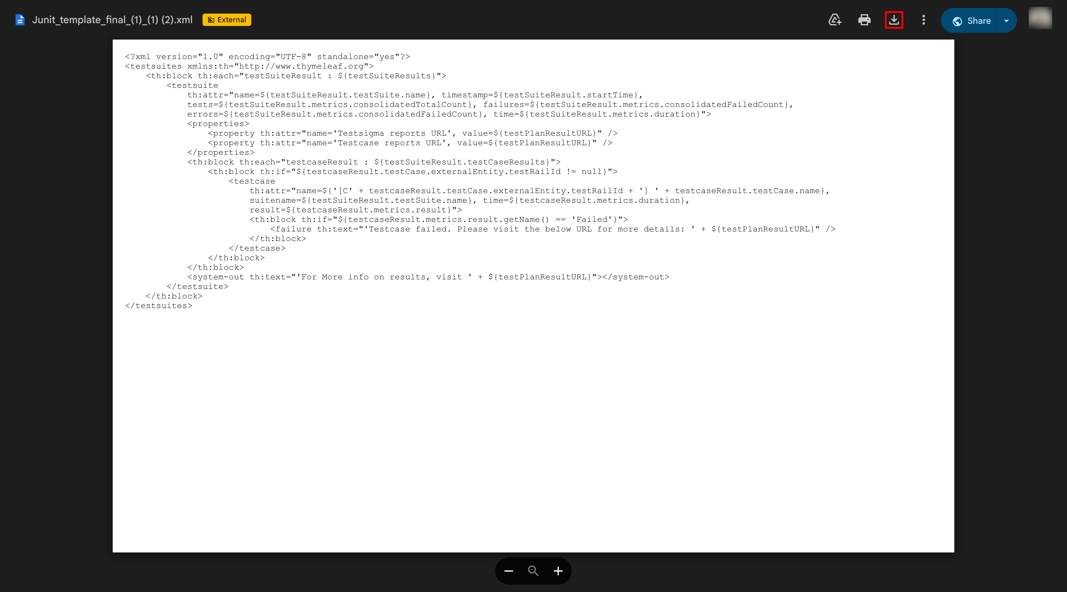 Download JUnit Template