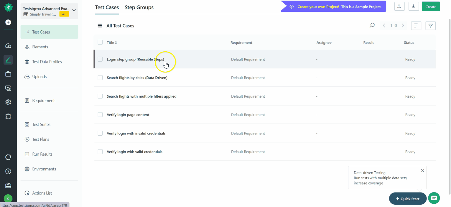 Headless Test in Test Case