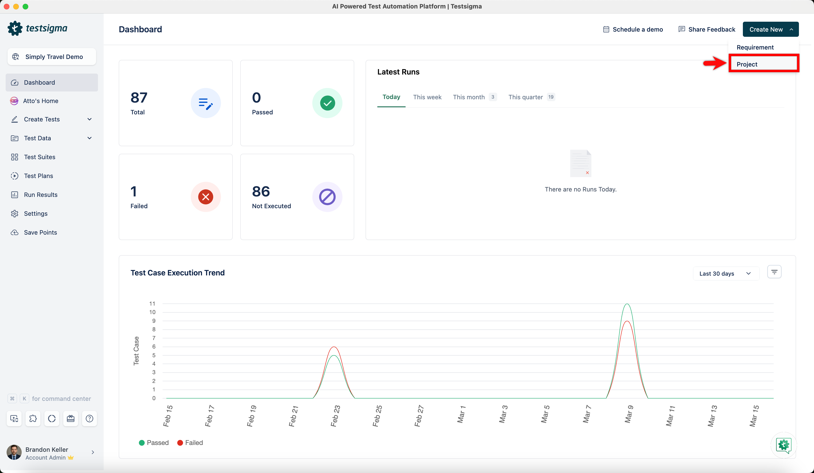 Projects and Settings 1
