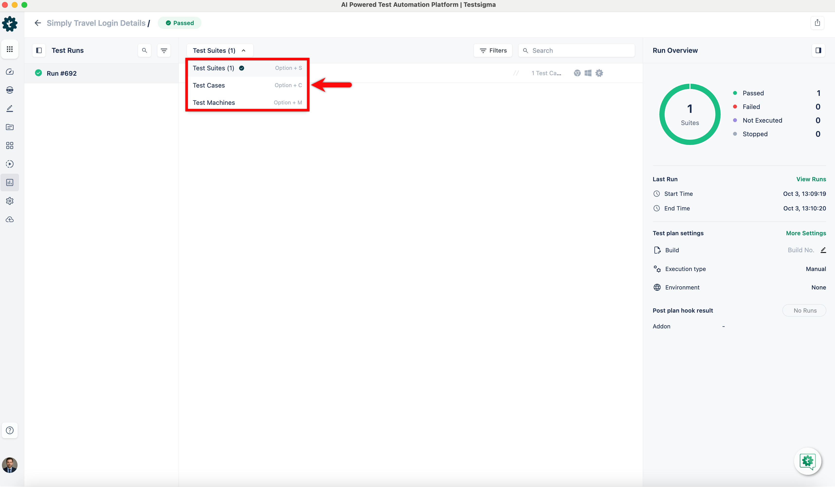 Results at Test Suite Level